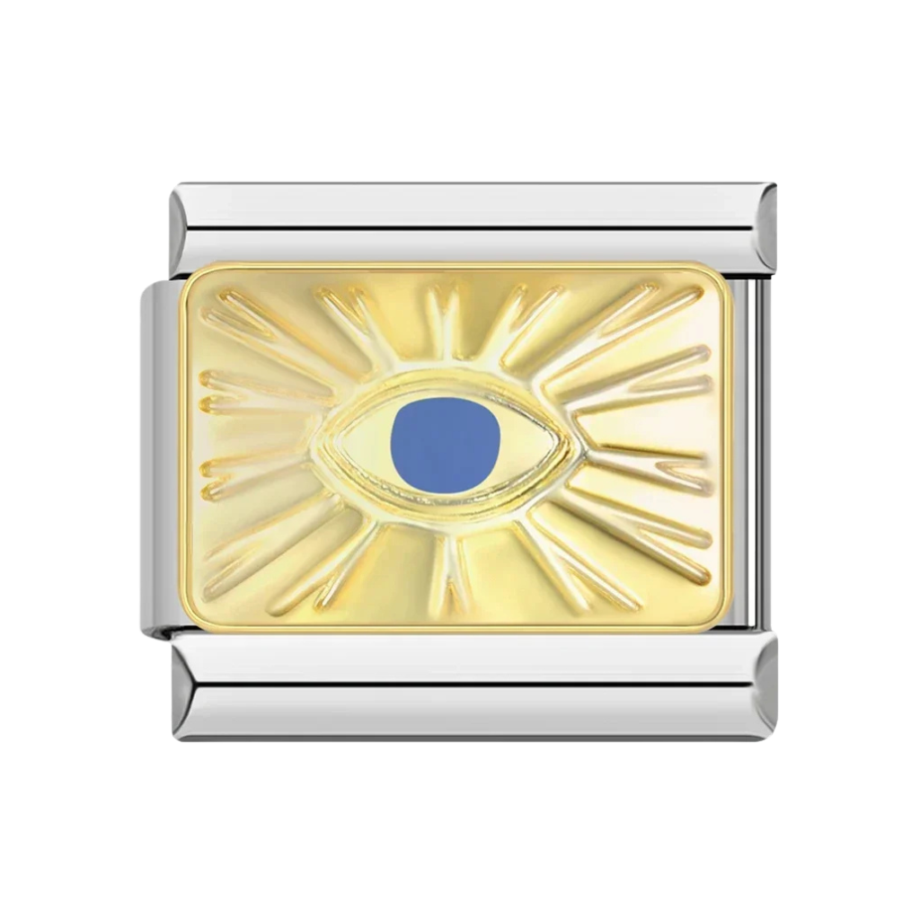 Charm Eye Gold Blue