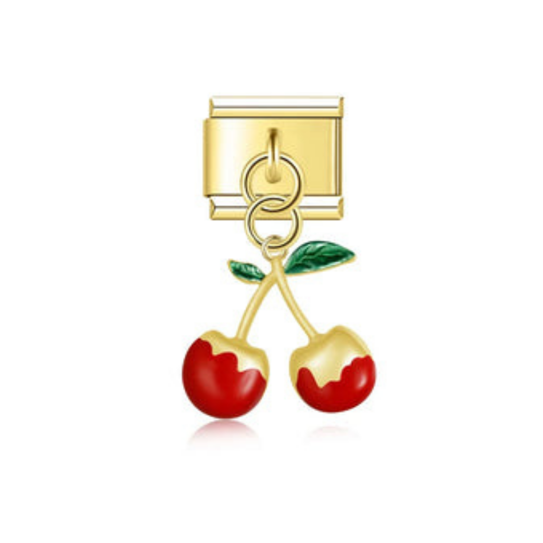 Charm Colgante Cherry Dorado
