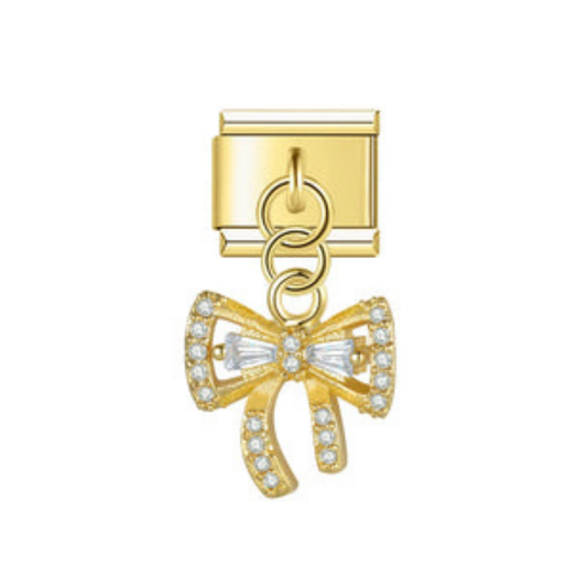 Charm Colgante Lazo Dorado