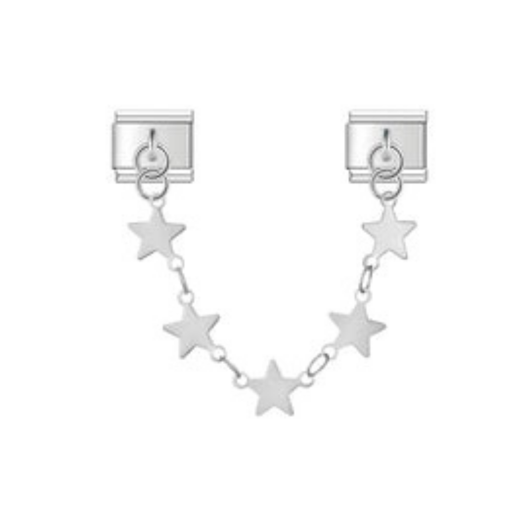 Charm Colgante Estrellas Plateada