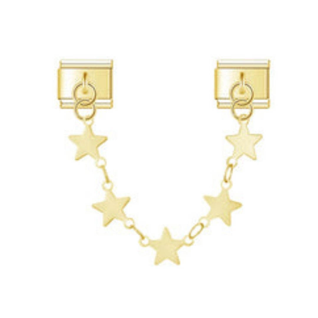 Charm Pendente Estrelas Dourado