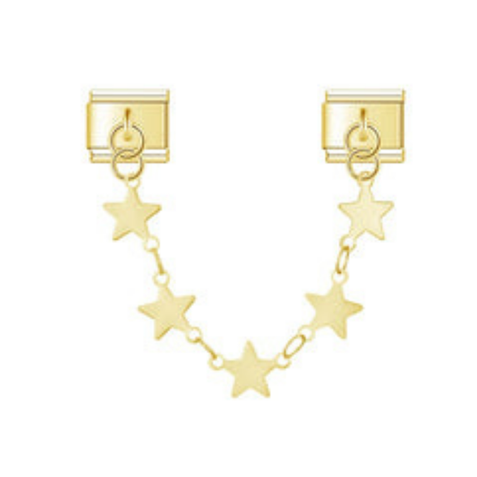 Charm Colgante Estrellas Dorada