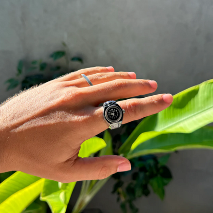Milano Ring | Silver Black