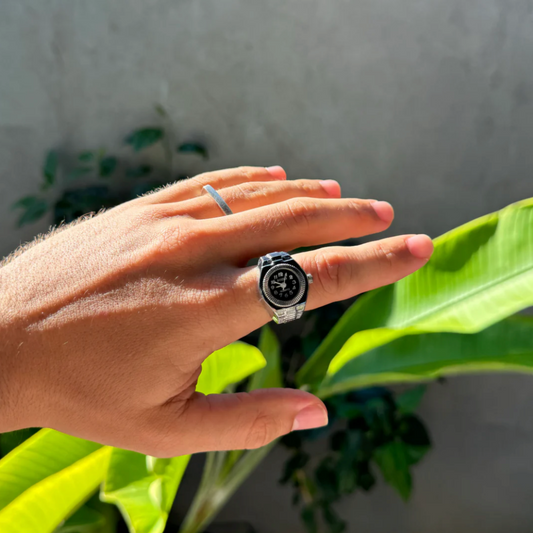 Milano Ring | Silver Black