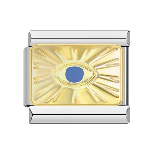 Charm Eye Gold Blue