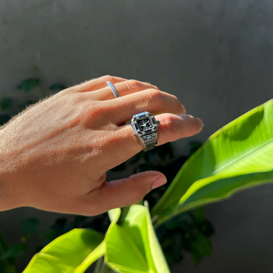 Santos Ring | Silver Black