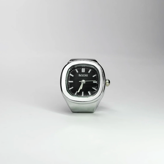 Nautilus Ring | Silver Black