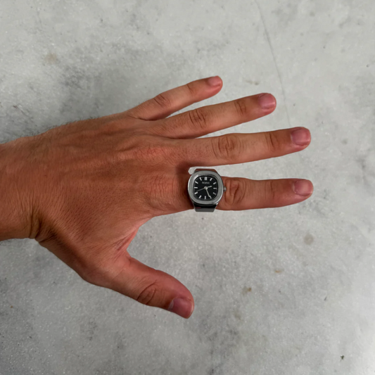 Nautilus Ring | Silver Black