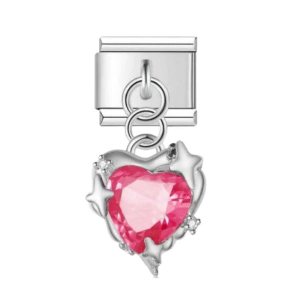 Charm Heart Ruby Colgante