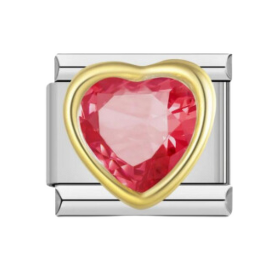 Charm Ruby Gold Rojo