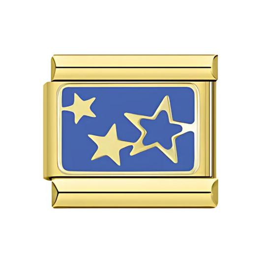 Charm Blue Star Gold